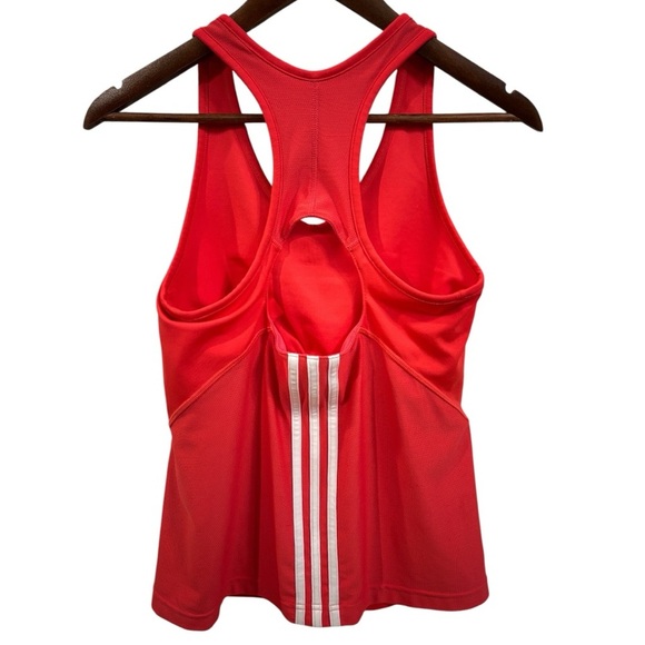 Adidas Tank Top Built-in Sports-Bra Support Sleeveless Racer Woman’s Sz Medium - Picture 2 of 11